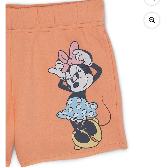 Girls’ Mickey and Minnie Graphic Print Shorts - Picture 2 of 3
